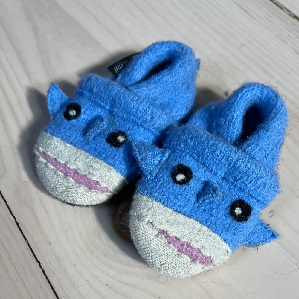 Garnet Hill Baby Shark Slippers